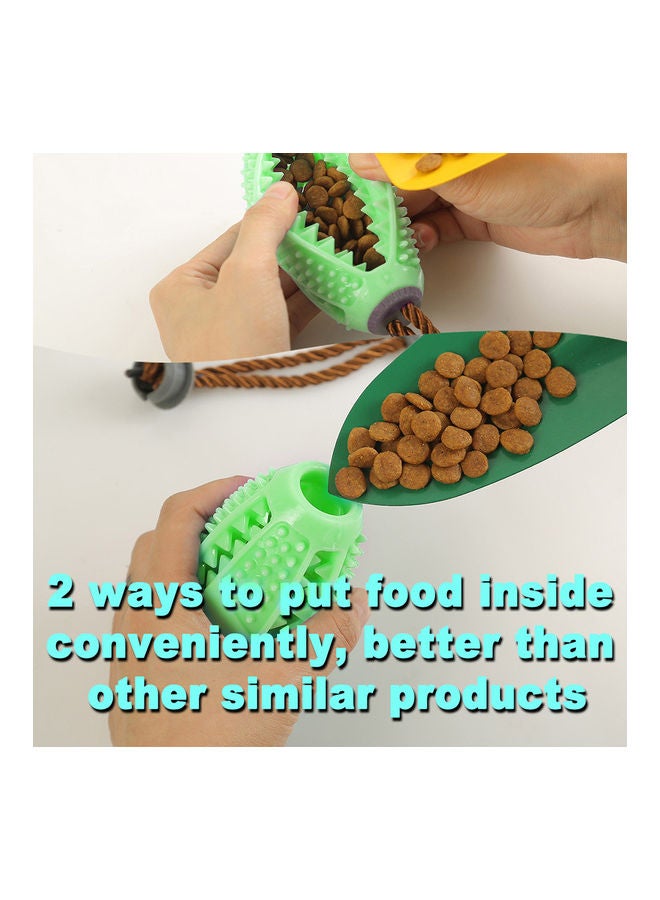 NIBEMINENT Food Dispensing Training Ball Tooth Cleaning Chew Toy Green 15.50 x 7.60 7.60cm - Image 3