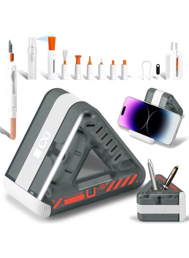 Q20 Mobile Phone Screen Wipe Computer Cleaning Suit Q8 Earphone Cleaning Pen Camera Lens Pen Cleaning Tool Suit-Color:Q8 Black ]  - Image 5