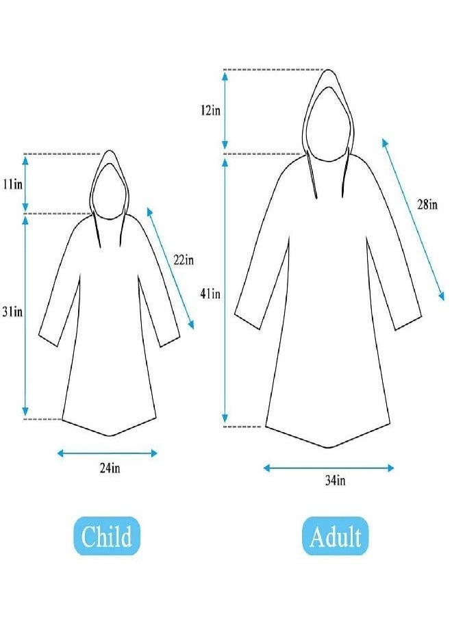 INNOCHEER INNOCHEER Rain Ponchos Family Pack of 12, Disposable Emergency Raincoat for Kids and Adults Camping Hiking Outdoors Activities (12PC Clear)  - Image 2