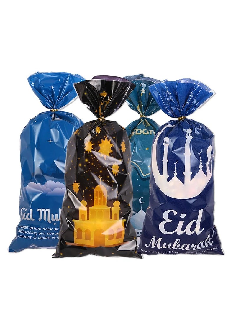 New Party Supplies  Eid Mubarak 4 Mix Styles 50pcs/Pack Gift Bags Plastic Candy Bags - Image 4