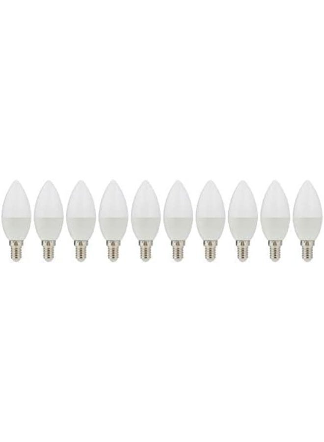Narken 10 Pack 7W Small Edison Screw Daylight Cool white 6500K LED Power Saving Plastic coated Aluminum Candle Lamp Bulb Light. - Image 3