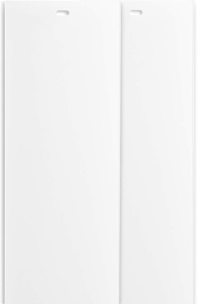 DALIX PVC Vertical Blind Replacement Slats Curved Smooth White 58.5 x 3.5 (2-Pack) - Image 1