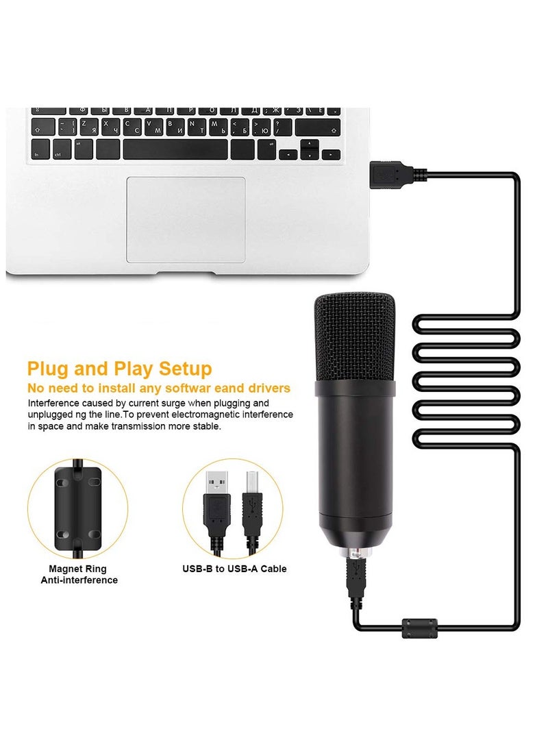 لومس أورا - ميكروفون ألعاب USB – يعمل بالتوصيل والتشغيل، ميكروفون مكثف بدقة 192kHz/24-Bit مع تقليل الضوضاء، فلتر بوب وحامل ممتص للصدمات للألعاب والبث والبودكاست - Image 1