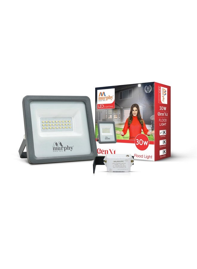 Murphy 30W Led Waterproof with Auto On/Off Day Night Light Sensor Flood Light : Pack of 1 (Aluminium, BIS Approved) - Image 1