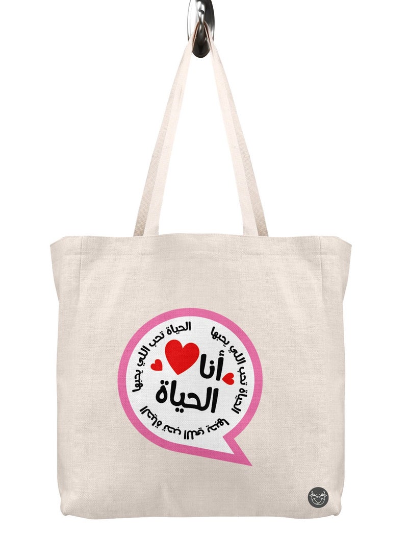 Canvas bag with love life design print