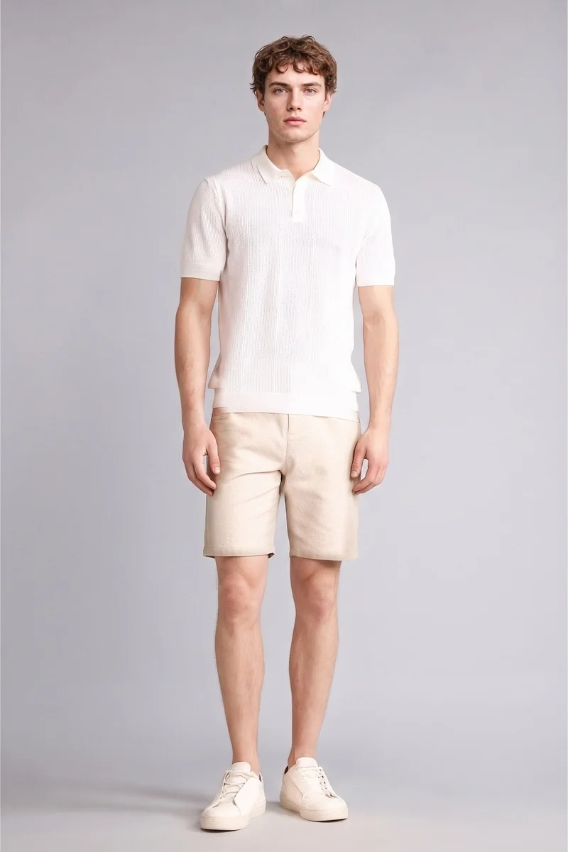 ديفاكتو Regular Fit Cotton Bermuda Shorts