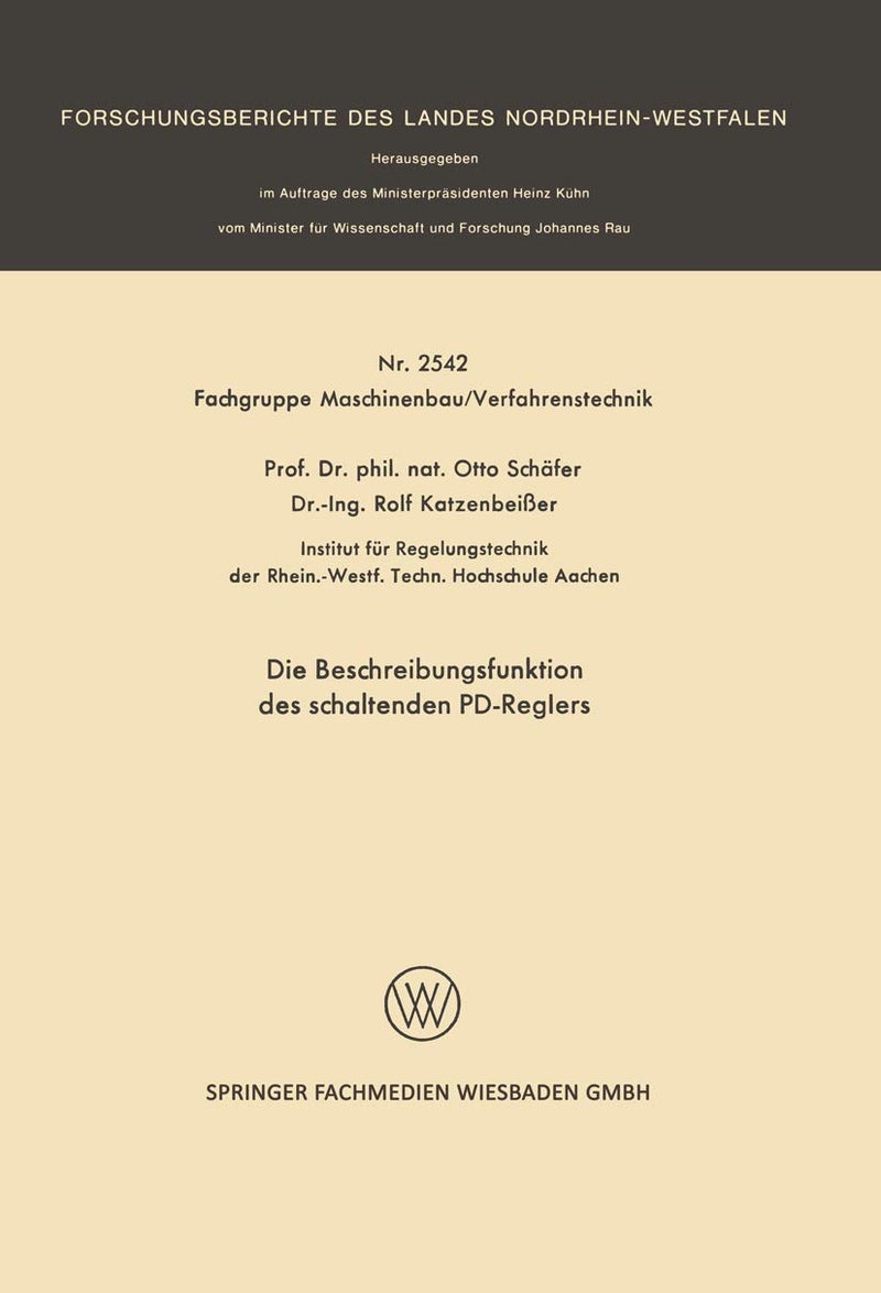 Die Beschreibungsfunktion Des Schaltenden Pd-Reglers
