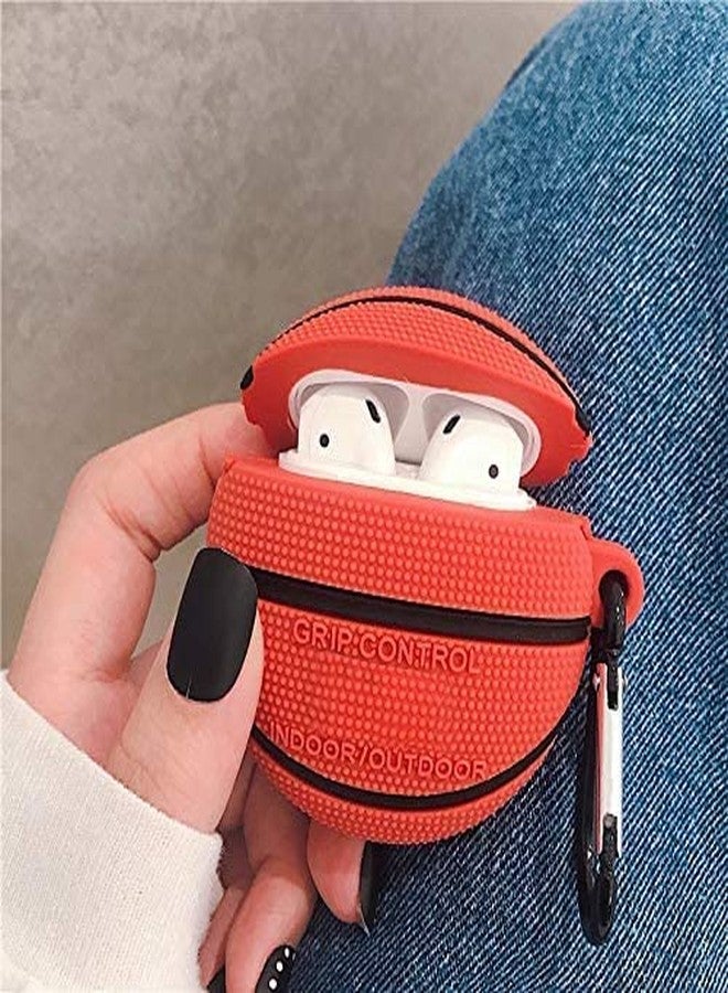 JCSMARTEC Silicone Case for Airpods Pro, Cute Funny Cool Basketball Football Protective Rubber Cover Skin with Anti-Lost Keychain (Basketball) - Image 5