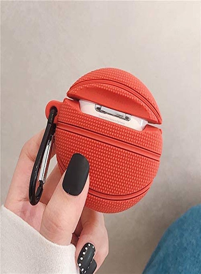 JCSMARTEC Silicone Case for Airpods Pro, Cute Funny Cool Basketball Football Protective Rubber Cover Skin with Anti-Lost Keychain (Basketball) - Image 3
