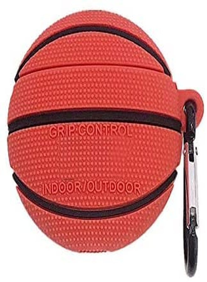 JCSMARTEC Silicone Case for Airpods Pro, Cute Funny Cool Basketball Football Protective Rubber Cover Skin with Anti-Lost Keychain (Basketball) - Image 1