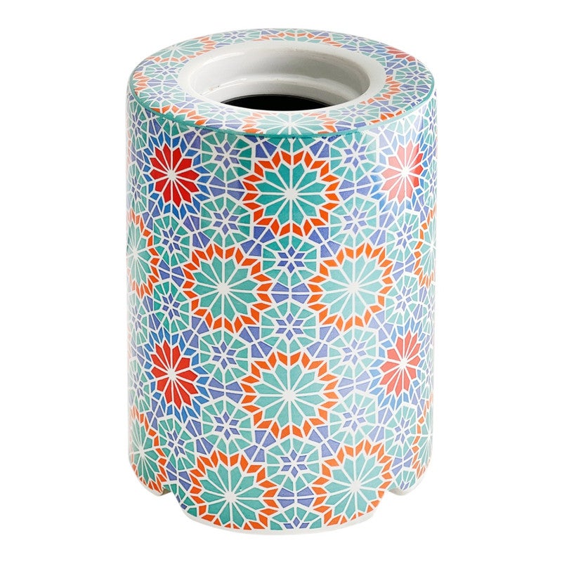 قاعدة مصباح طاولة بنقوش هندسية POP – قطر 7 × ارتفاع 11 سم