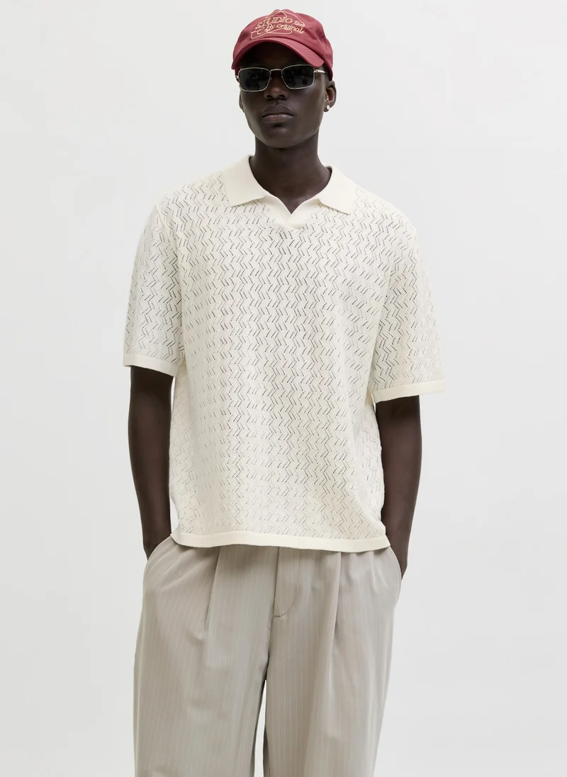 Short Sleeve Knitted Polo