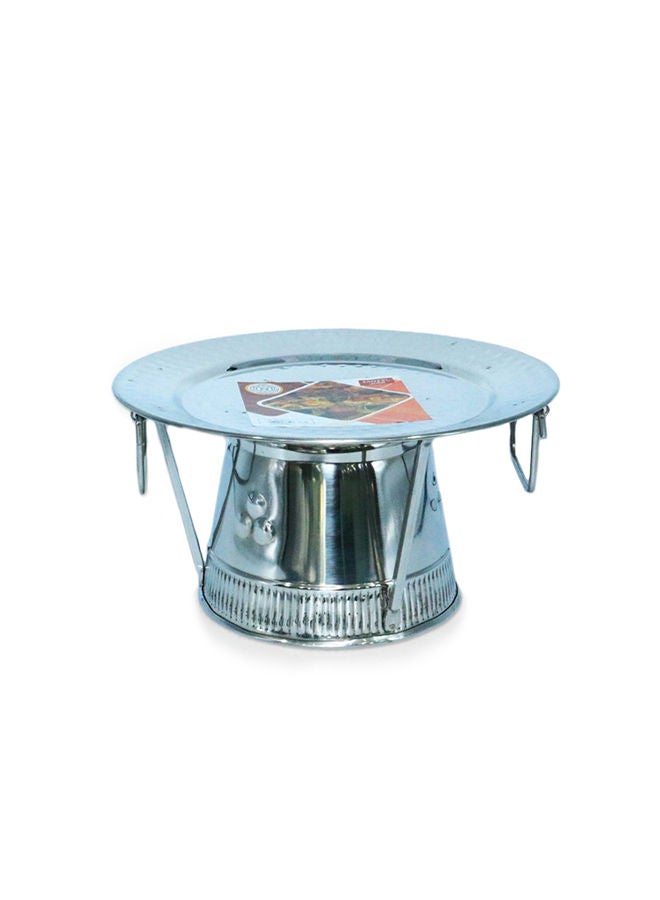 Serving Plate Stainless Steel with Base