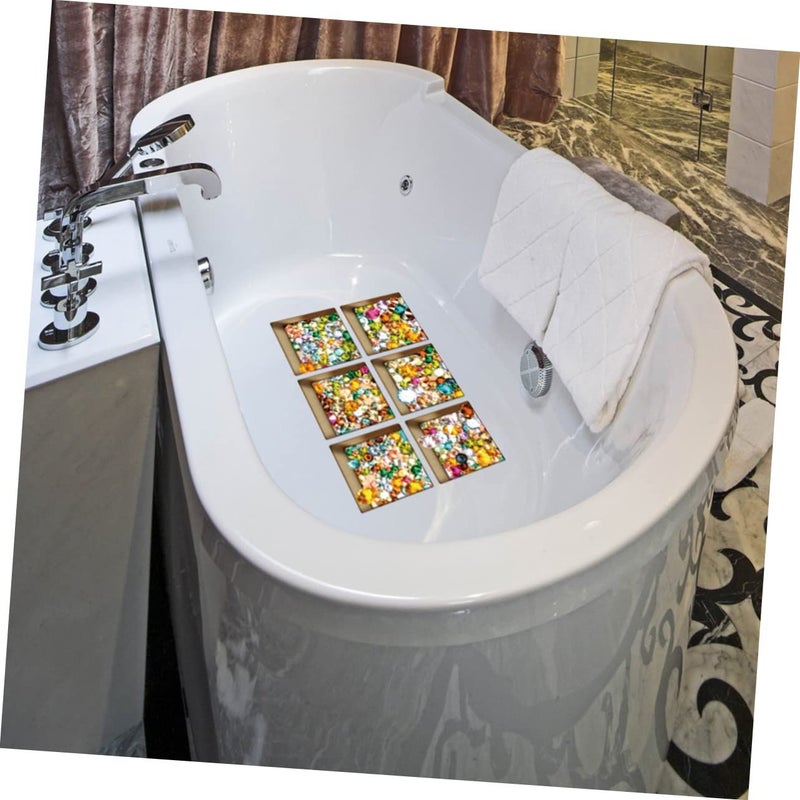 Non Slip Bathtub Decals Removable Wall Stickers For Bathroom Safety Medium Size Assorted Color - Image 3