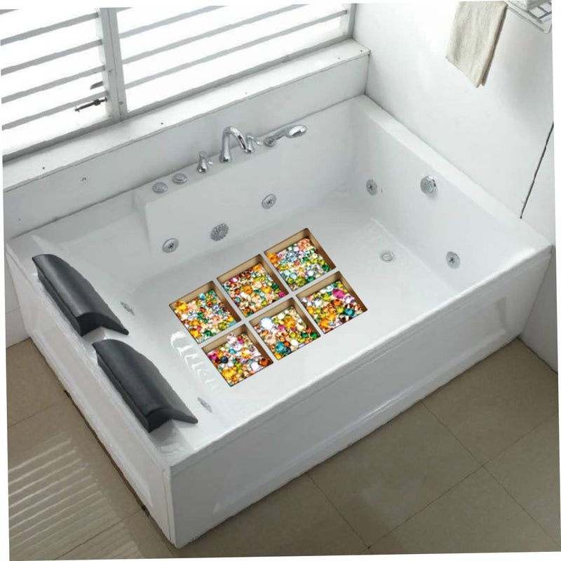 Non Slip Bathtub Decals Removable Wall Stickers For Bathroom Safety Medium Size Assorted Color - Image 4