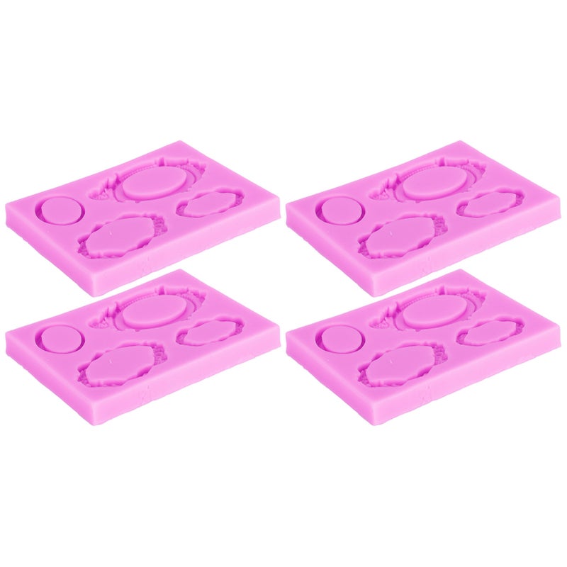 4pcs Picture Frames Silicone Mold Cake Decorating Photo Frame Chocolate Making Mold - Image 4