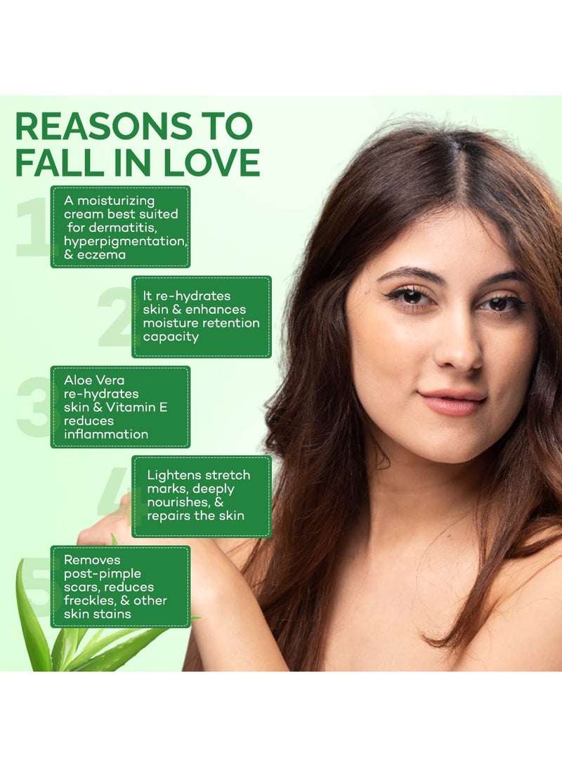 Elovera Elovera Daily Moisturising Cream for Dry Skin with Aloe Vera Vitamin E Protects Nourishes and Repairs the Skin Reduces Scars 75G - Image 3