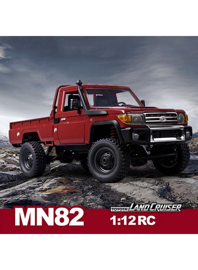 Wheels RC Crawler 1/12 RC Truck 4x4 RC Rock Crawler Toyota LC79 Remote Control Pickup 2.4Ghz All Terrain with 280 Brushed Motor Proportional Throttle Steering RTR Hobby Toy for Adult MN-82 - Image 3