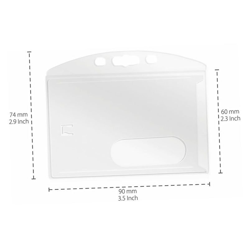 Zinc Alloy Retractable ID Card Holder with Transparent Sleeve and Carabiner Clip - Image 3
