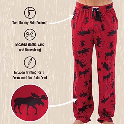 Lazy One Animal Pajama Pants for Men, Men's Separate Bottoms, Lounge Pants (Classic Moose, X-Small) - Image 5