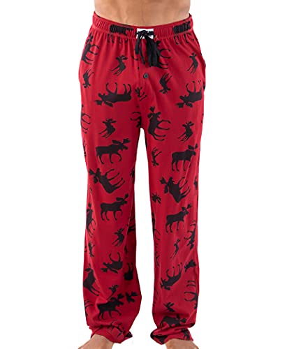 Lazy One Animal Pajama Pants for Men, Men's Separate Bottoms, Lounge Pants (Classic Moose, X-Small) - Image 1