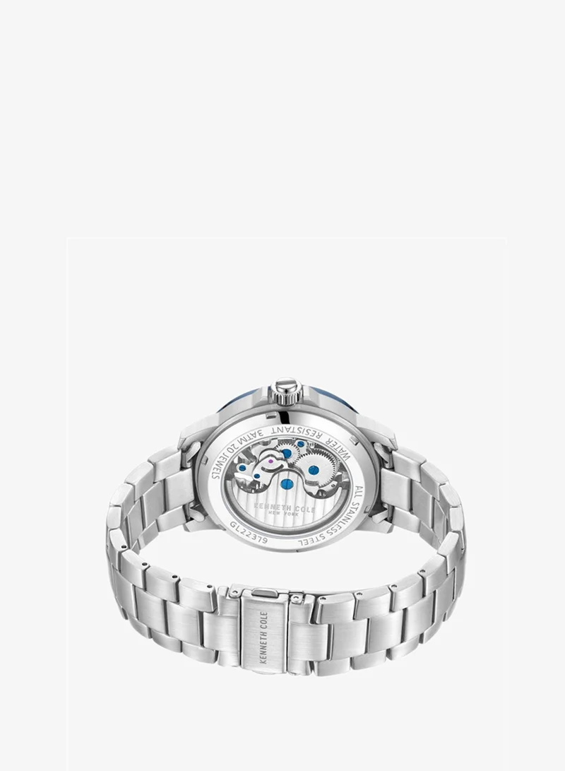 Kenneth Cole New York  44mm Automatic Men's Watch with Blue Dial & Stainless Steel Bracelet for Men | Best Price UAE