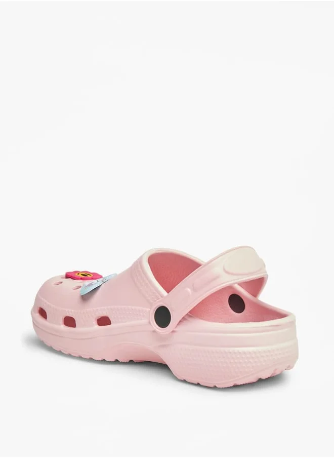 أكوا Girls Applique Detail Clogs with Backstrap