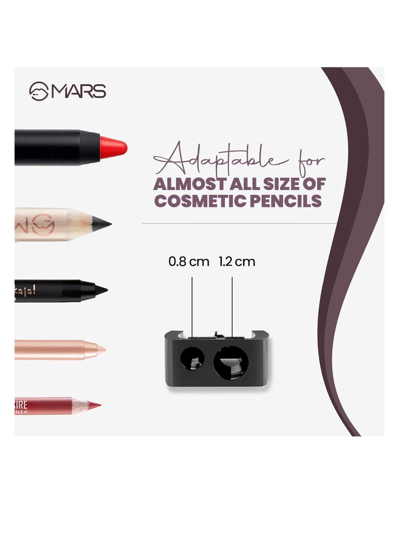 Mars MARS 2 in1 Dual Sharpener  Professional Grade Sharpener  Uses for Eyeliner Lip Pencil Eyebrow Pencil and Lip Crayon  Compact and Portable  - Image 5