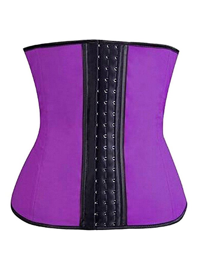 Hook Closure Corset Purple/Black