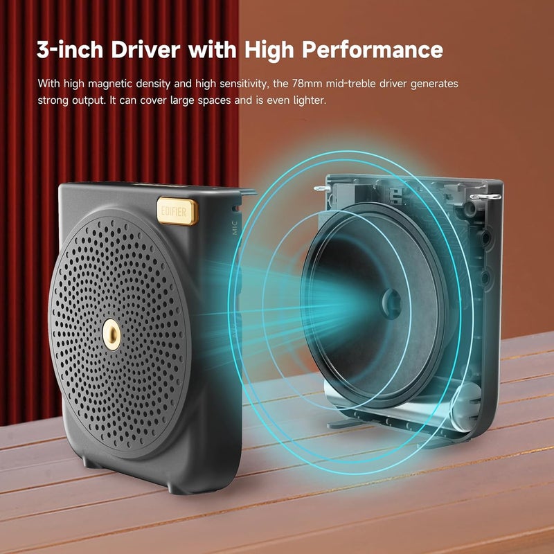 EDIFIER MF3 مكبر صوت محمول التقاط صوت دقيق ومضاد للصدى الفعال، طرق ارتداء مرنة، ووزن منخفض جداً - Image 2