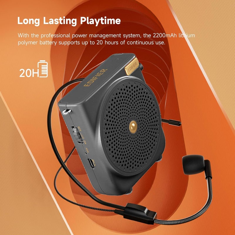 EDIFIER MF3 مكبر صوت محمول التقاط صوت دقيق ومضاد للصدى الفعال، طرق ارتداء مرنة، ووزن منخفض جداً - Image 4