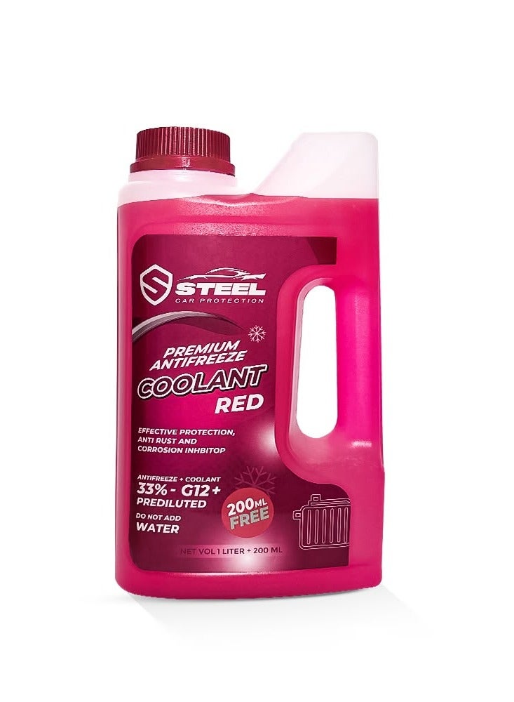 STEEL ANTIFRREZE  RED COOLANT  33% 1 Liters