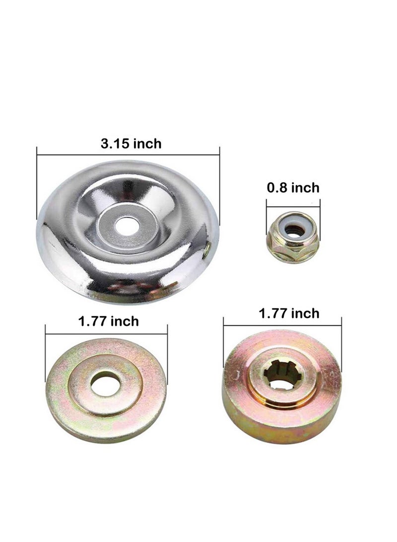 6 Teeth Steel Trimmer Head, Universal Eater Blades 6 Steel Razors, Blade Adapter Kit for String Trimmers, Garden Lawn Mower Brush Cutter with Adapter