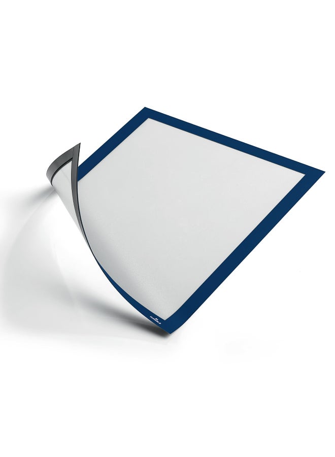 Durable 5 Pcs Magnetic Display Frame A4 Blue, Sign Holder for Documents & Notices - Image 1