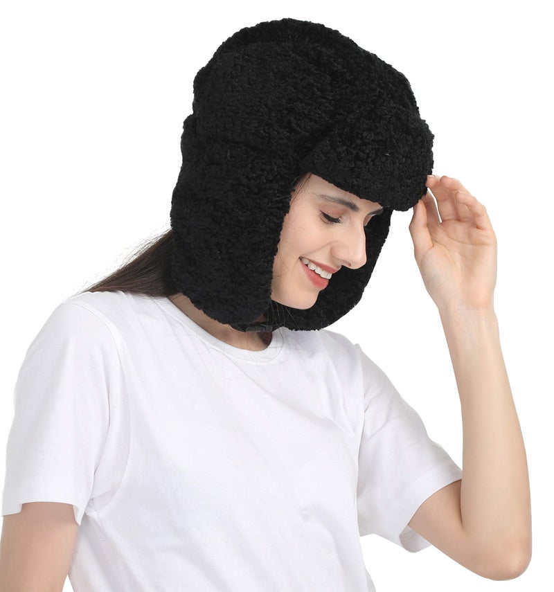 HIVER Face mask Balaclavas Fleece Thick Full Cover for Winter, Face Mask for Riding Bike, Trekking snow Cap Winter Balaclava Mask (Black) - Image 3