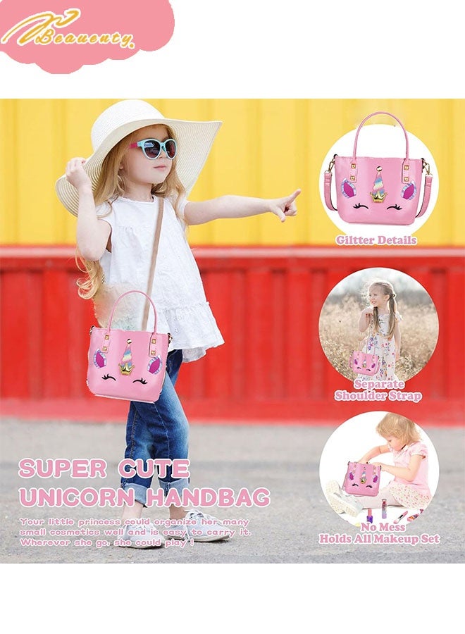 Beauenty Kids Makeup Kit for Girl, 19PCS Washable Real Makeup Set for Girls with Portable Bag, Safe & Non-Toxic Kids Make Up Toys for Girls Aged 4 5 6 7+ Year Old - Image 5