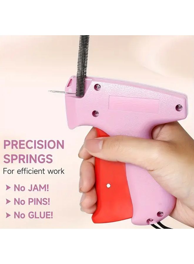 Pink Mini Speedy Sticky Sewing Gun Hemming Tool With 6 Fine Needles 1000pcs Fasteners - Image 3