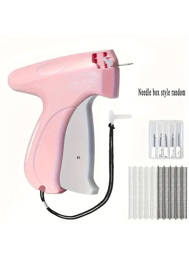 Pink Mini Speedy Sticky Sewing Gun Hemming Tool With 6 Fine Needles 1000pcs Fasteners - Image 1