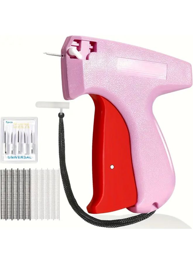 Pink Mini Speedy Sticky Sewing Gun Hemming Tool With 6 Fine Needles 1000pcs Fasteners - Image 2