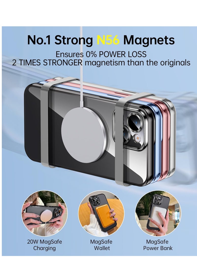 ELTRAZONE Black iPhone 15 Plus Case – Integrated Camera Lens Protection, Military Grade Drop Protection, TOP N56 Magnets, MagSafe Compatible - Image 5