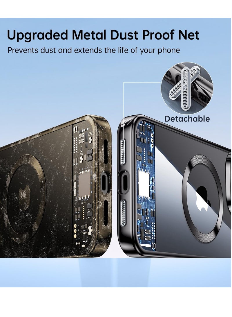 ELTRAZONE Black iPhone 15 Plus Case – Integrated Camera Lens Protection, Military Grade Drop Protection, TOP N56 Magnets, MagSafe Compatible - Image 4