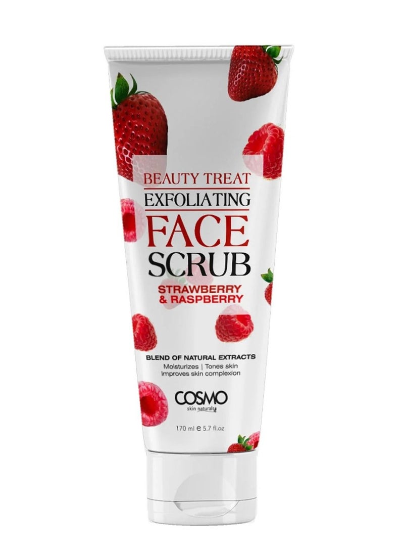 COSMO Cosmo Beauty Treat Exfoliating Face Scrub Strawberry And Raspberry 170 Ml  - Image 1