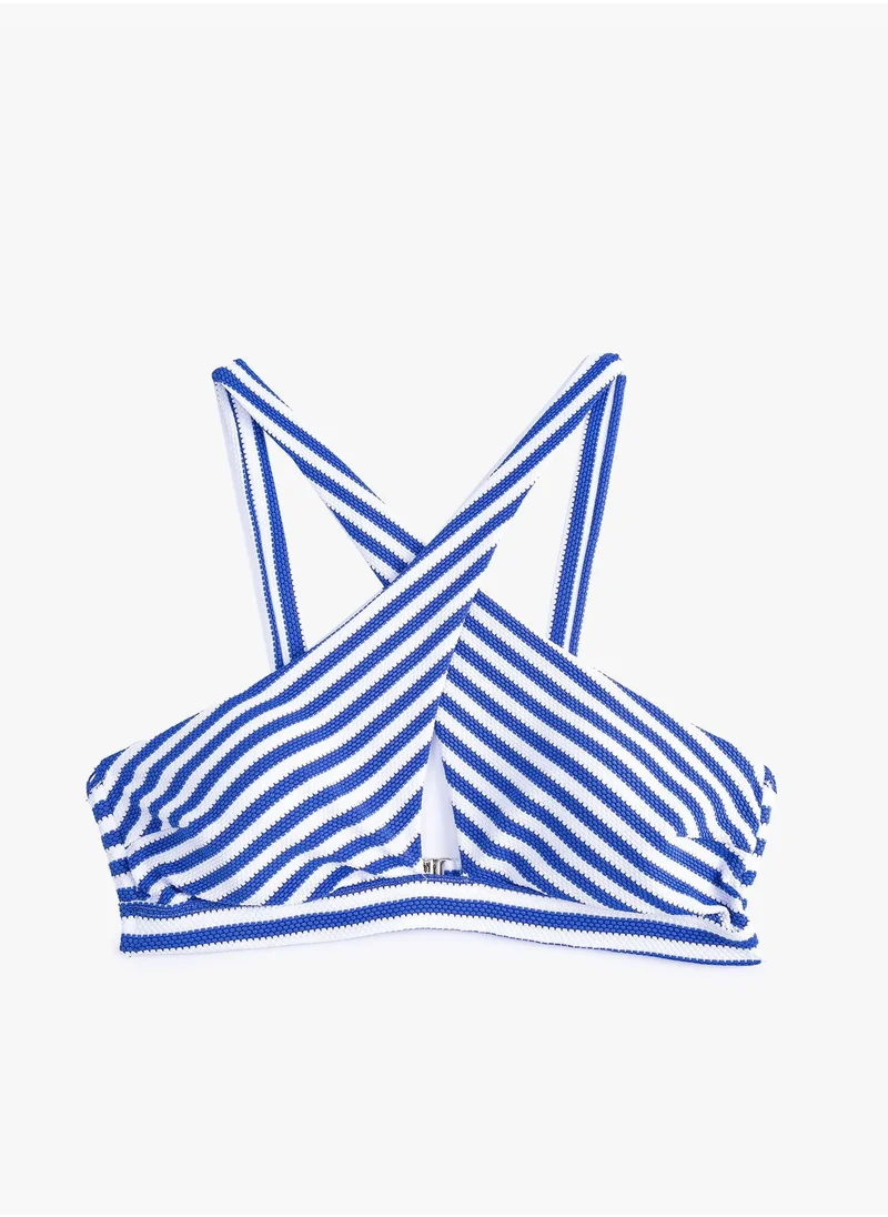 KOTON Tissued Cut Out Detail Bikini Top
