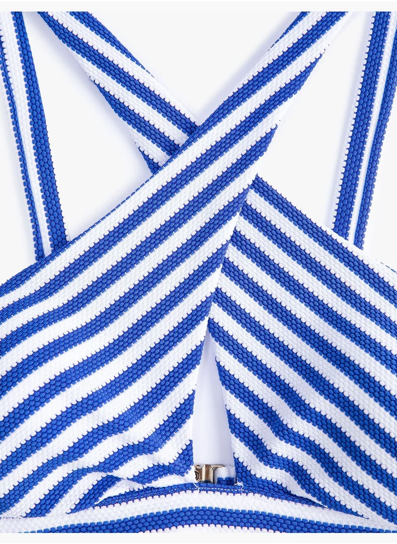 KOTON Tissued Cut Out Detail Bikini Top