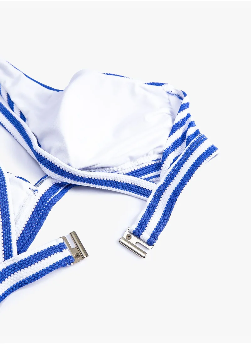 KOTON Tissued Cut Out Detail Bikini Top