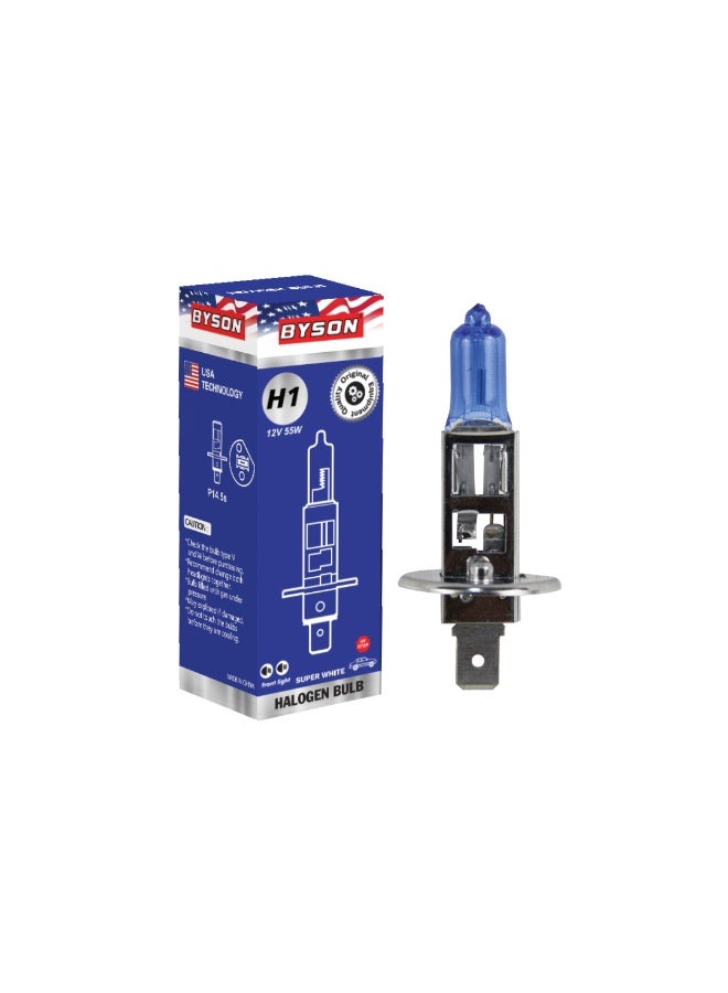 مصباح هالوجين أمامي S/W H1، 12 فولت 55 واط ضوء سيارة أبيض فائق، شعاع فائق السطوع مع أداء طويل العمر، مصباح أوتوماتيكي متميز للقيادة الليلية، رؤية واضحة وسلامة مصباح الضباب