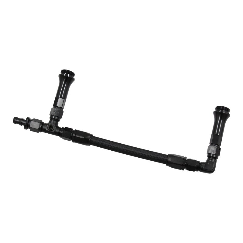 Braided AN6 Dual Feed Carb Fuel Line Double Pump Aluminum Alloy Replacement for 4150 Holley Carburetor 7/8''-20 Thread - Image 4