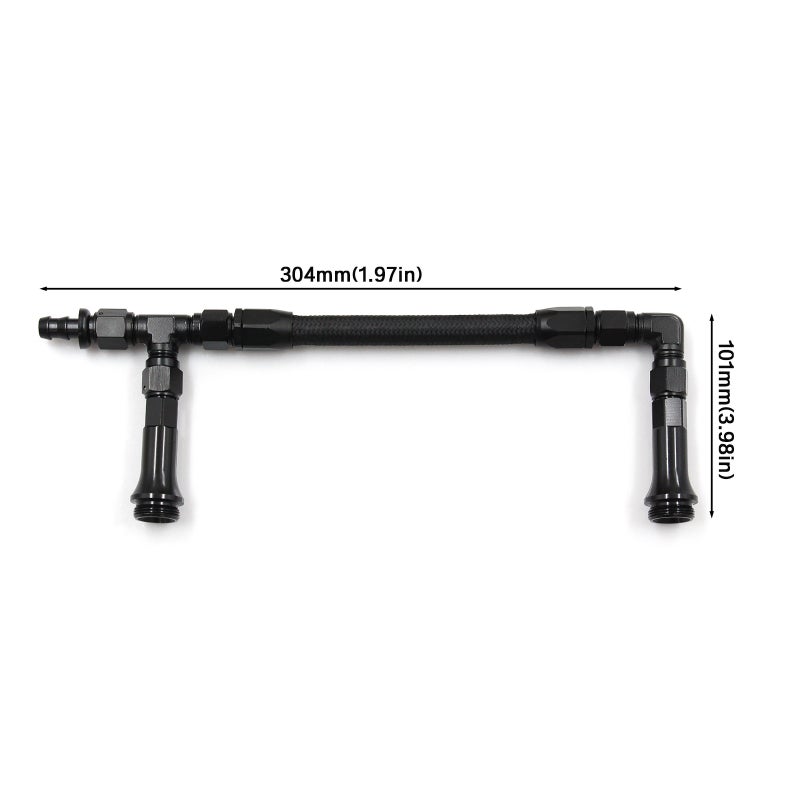 Braided AN6 Dual Feed Carb Fuel Line Double Pump Aluminum Alloy Replacement for 4150 Holley Carburetor 7/8''-20 Thread - Image 5
