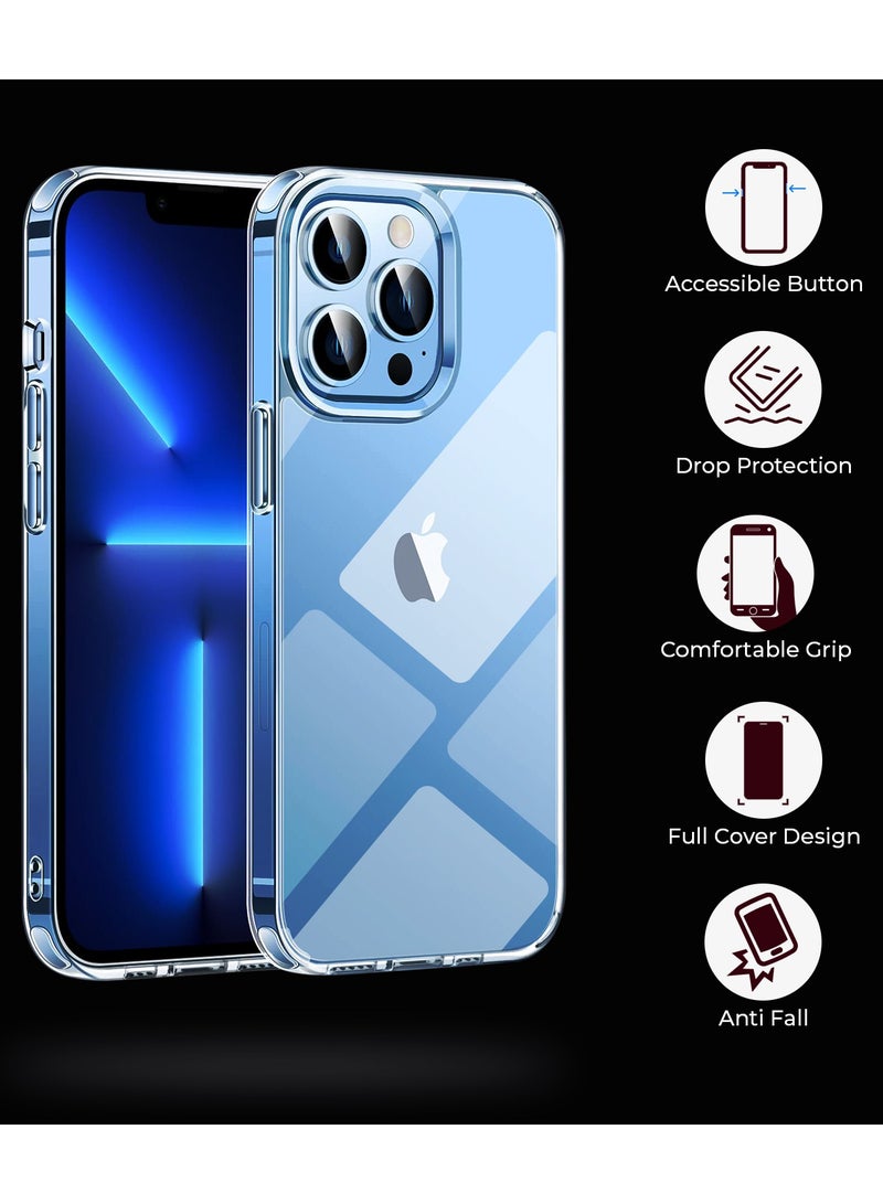 PRIMEEIGHT Transparent Crystal Clear iPhone 13 Pro Max Case 6.7 inch Shockproof Curved Edges Case HD Clear Anti Scratch iPhone 13 Pro Max Protective Case - Image 2