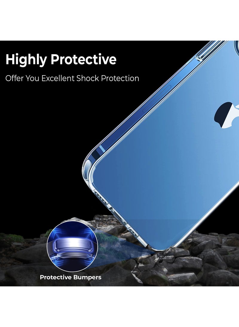 PRIMEEIGHT Transparent Crystal Clear iPhone 13 Pro Max Case 6.7 inch Shockproof Curved Edges Case HD Clear Anti Scratch iPhone 13 Pro Max Protective Case - Image 3